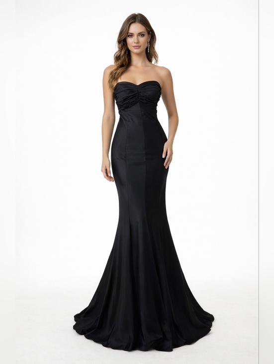 Dresses | Strapless Black Evening Gown Size Small | Poshmark